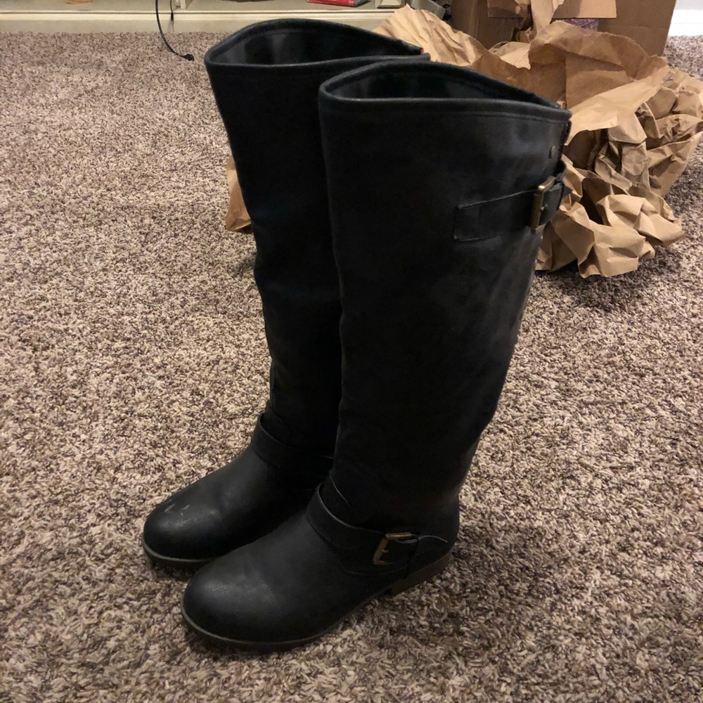 Tall Black Riding Boots